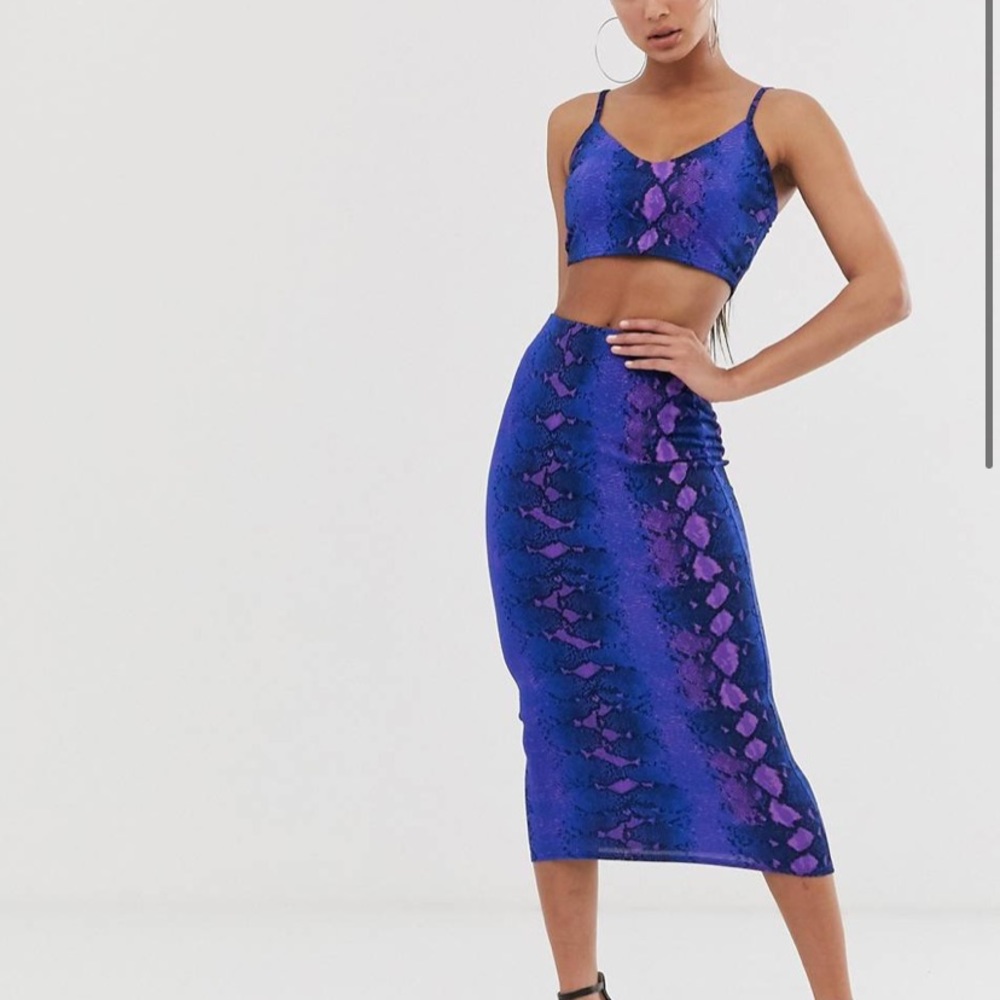 Two piece snakeskin set